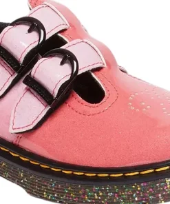 8065 Gradient Glitter Leather Mary Jane Shoes - Junior