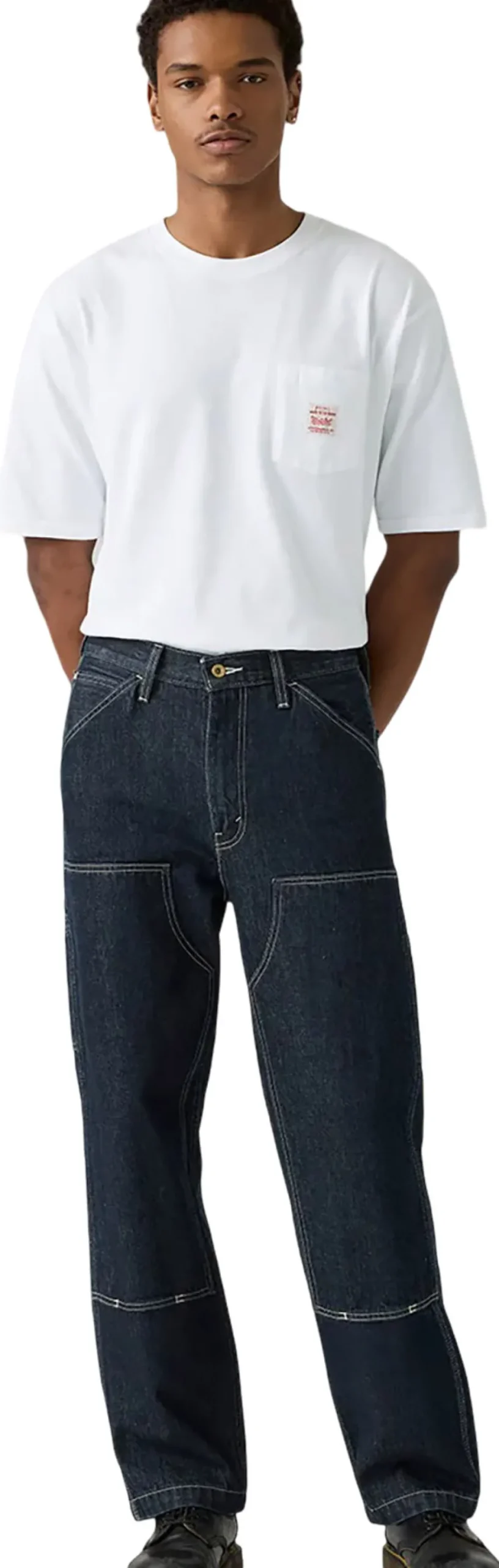 568 Loose Straight Double-knee Carpenter Jeans - Men's