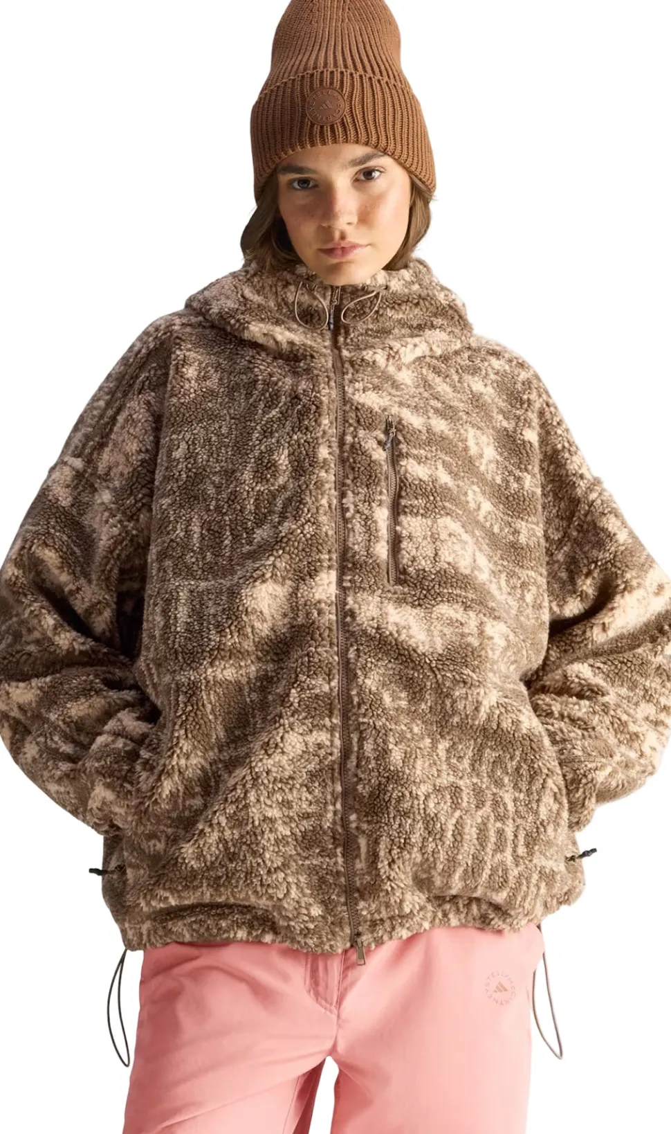Adidas by Stella McCartney Full-Zip Printed Winter Fleece Hooded Jacket - Women's
