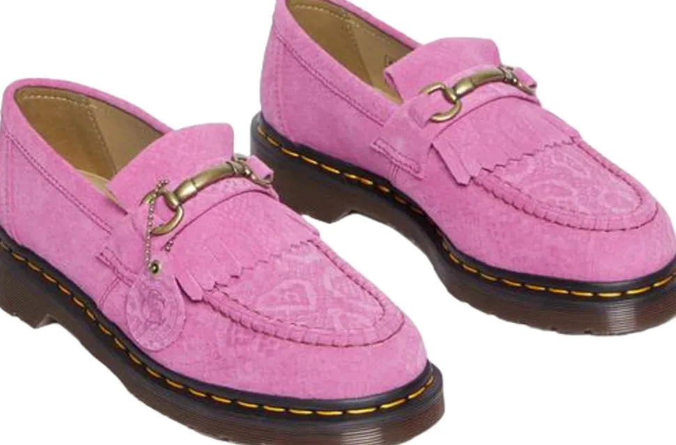 Adrian Snaffle Repello Emboss Suede Kiltie Loafers - Unisex
