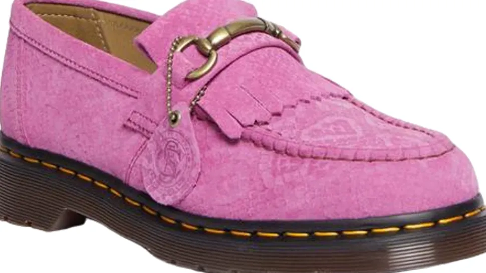 Adrian Snaffle Repello Emboss Suede Kiltie Loafers - Unisex