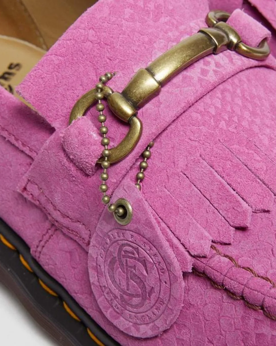 Adrian Snaffle Repello Emboss Suede Kiltie Loafers - Unisex
