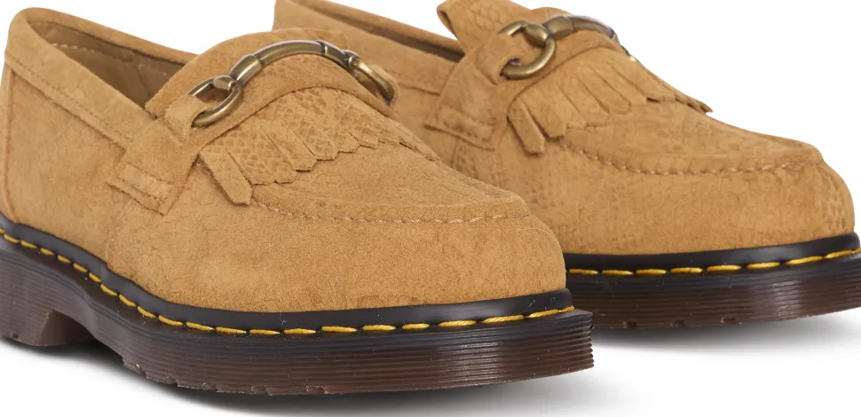 Adrian Snaffle Repello Emboss Suede Kiltie Loafers - Unisex