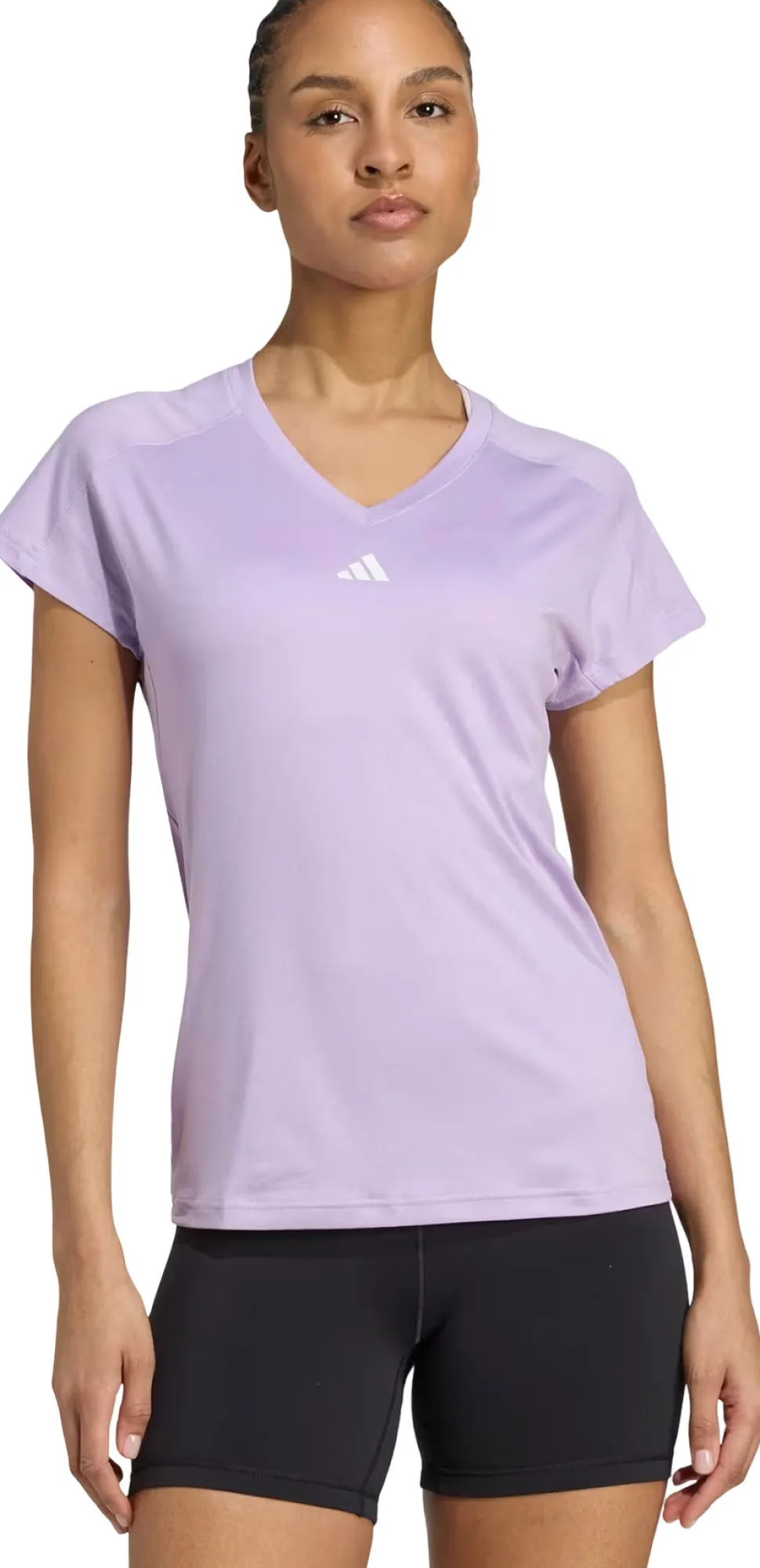 AEROREADY Train Essentials Minimal Branding V-Neck T-Shirt - Women's