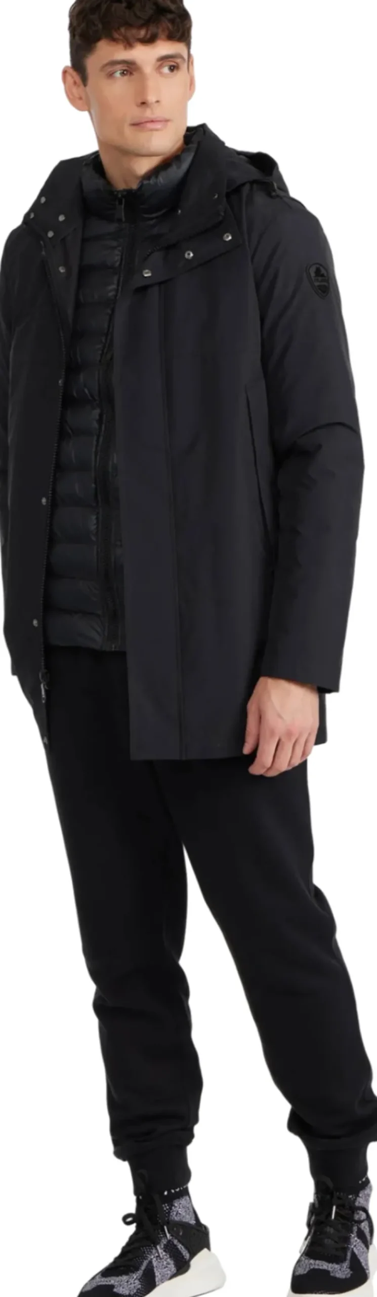 Altair Mid Length Parka with Welded Detail and Detachable Hood - Men's