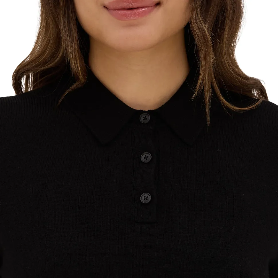 Alvalade Lightweight Long-Sleeve Merino Knit Polo - Women's