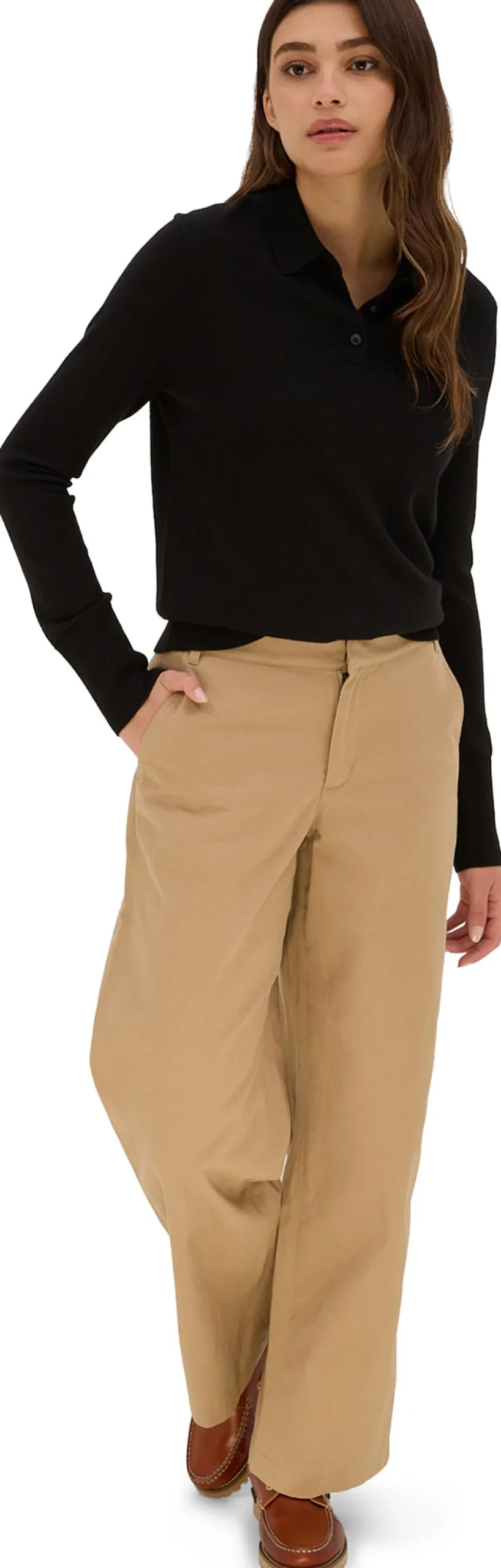 Alvalade Lightweight Long-Sleeve Merino Knit Polo - Women's