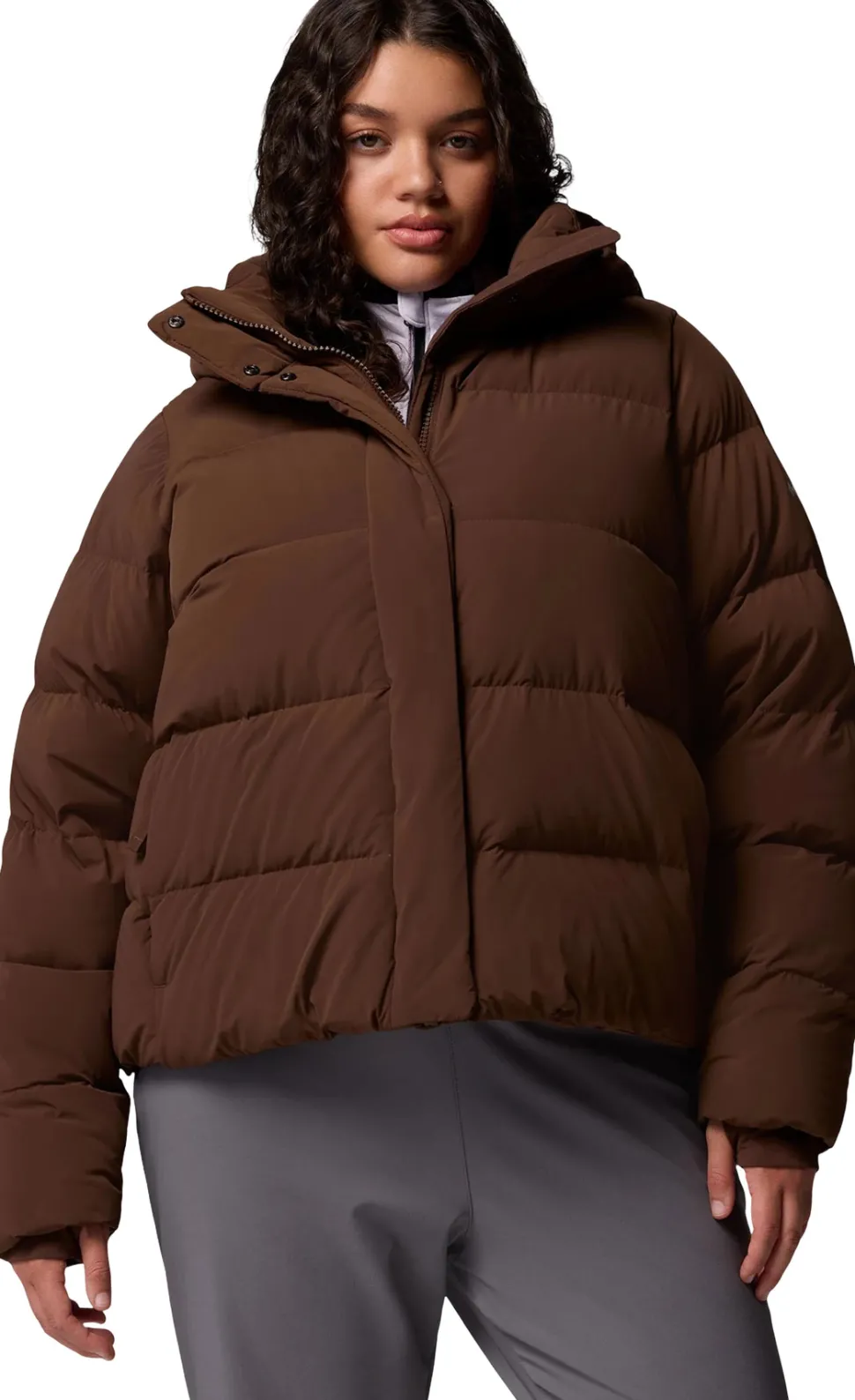 Amaze Puff Plus Size Hooded Jacket - Women's