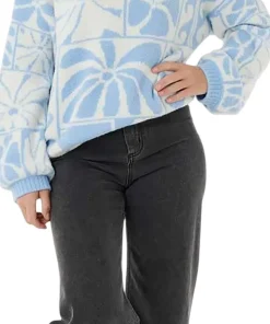 Artist Of The Search Ty Williams Jacquard Crew Neck Sweater - Women's