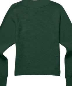 Atajo Long-Sleeve Waffle Knit V-Neck T-Shirt - Women's
