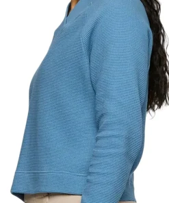 Atajo Long-Sleeve Waffle Knit V-Neck T-Shirt - Women's