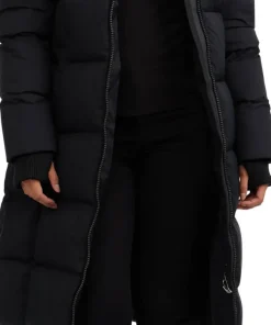 Autumn Long Channel Quilted Puffer Jacket - Women's