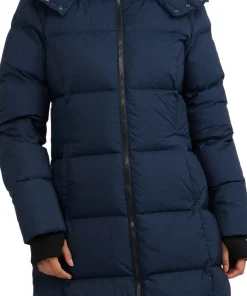 Autumn Long Channel Quilted Puffer Jacket - Women's