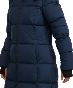 Autumn Long Channel Quilted Puffer Jacket - Women's