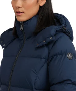 Autumn Long Channel Quilted Puffer Jacket - Women's