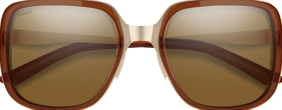 Aveline Sunglasses - Amber - Polarized Brown Lens - Women's