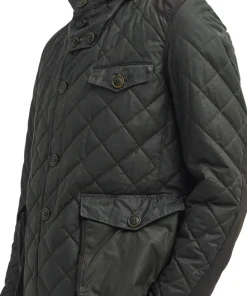 Barbour x TO KI TO Driving Quilted Waxed Jacket - Men's