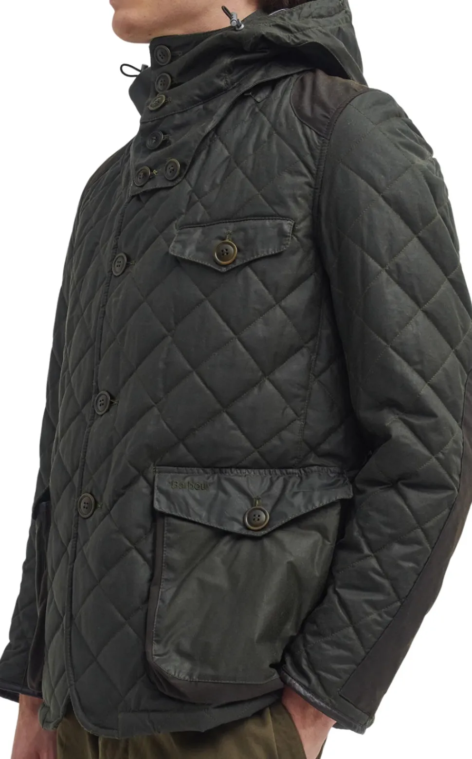 Barbour x TO KI TO Driving Quilted Waxed Jacket - Men's
