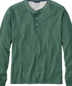 Bean's Vintage Waffle Knit Henley Shirt - Men's