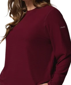 Brea Falls Grid Plus Size Crew Neck Long Sleeve T-Shirt - Women's