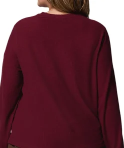 Brea Falls Grid Plus Size Crew Neck Long Sleeve T-Shirt - Women's
