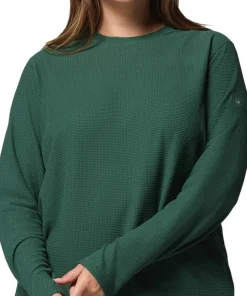 Brea Falls Grid Plus Size Crew Neck Long Sleeve T-Shirt - Women's