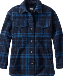 Brushed Plaid Shacket - Women's