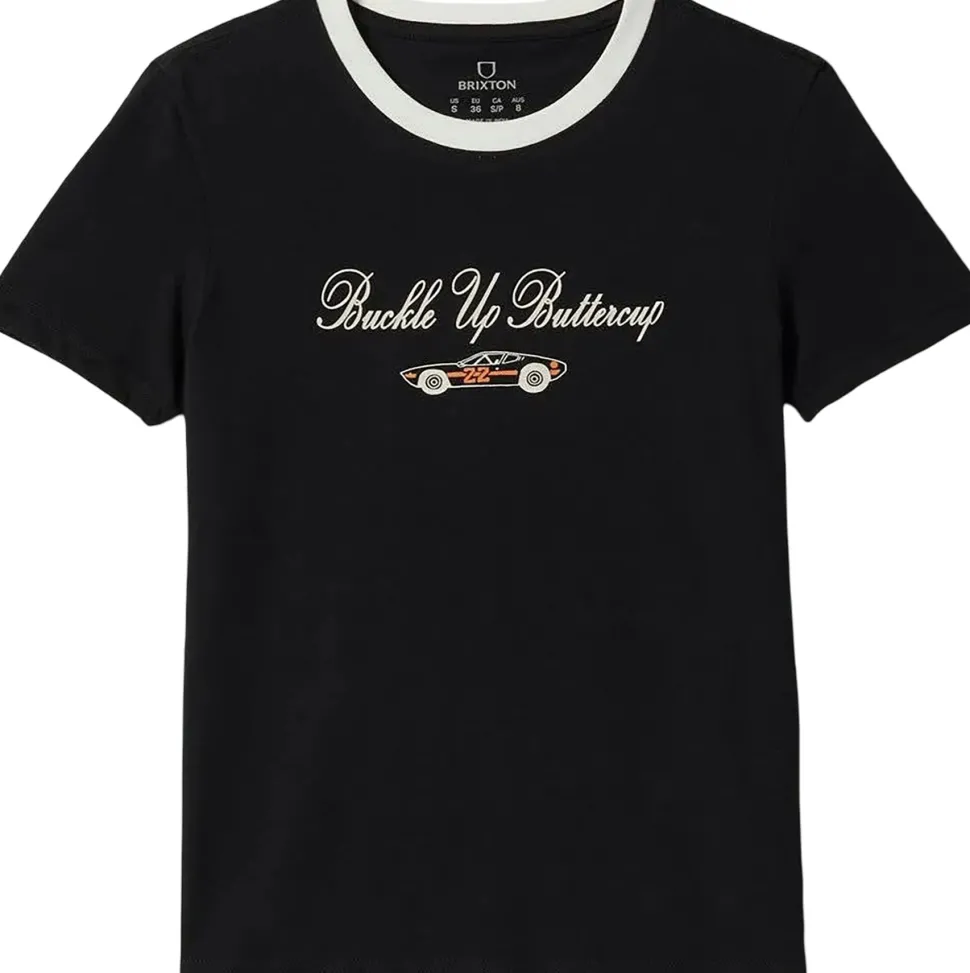 Buckle Up Fitted Crew Neck T-Shirt - Women's