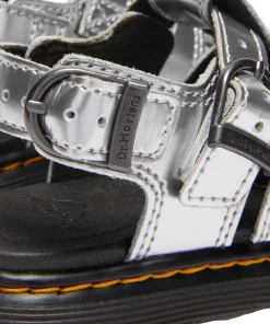 Caarys Silver Metallic Patent Lamper Sandals - Toddlers