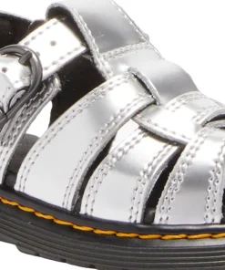 Caarys Silver Metallic Patent Lamper Sandals - Toddlers