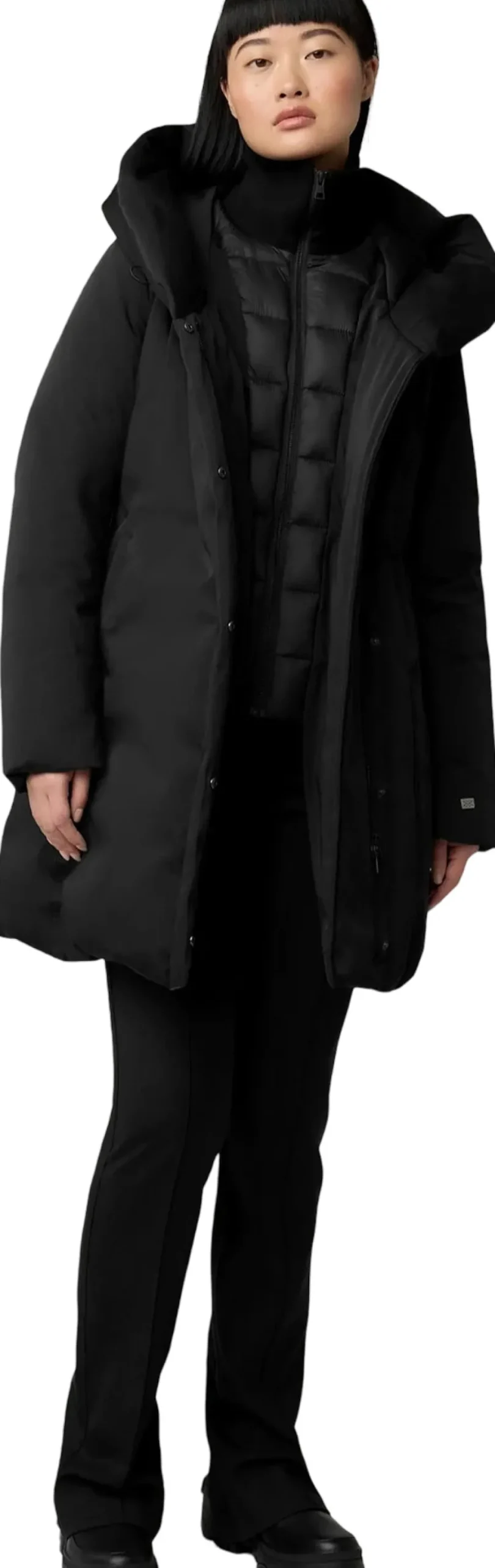 Camelia-C Slim-Fit Classic Down Coat with Large Hood - Women's
