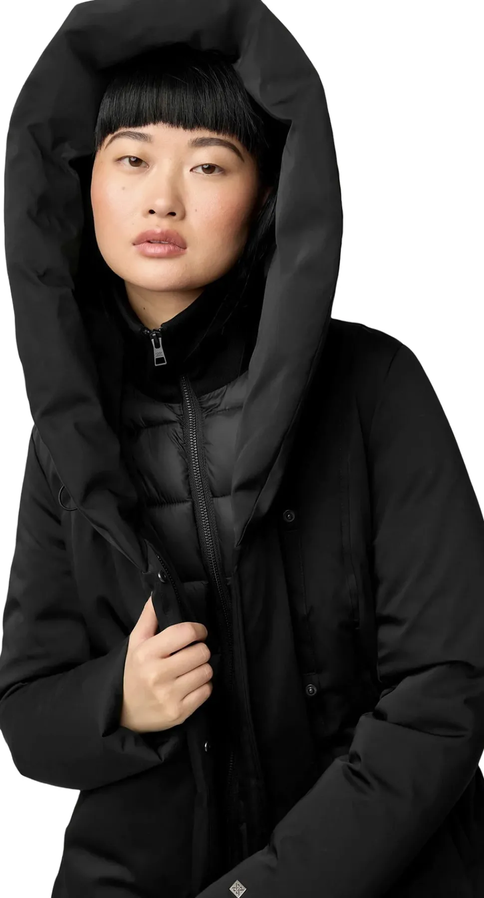 Camelia-C Slim-Fit Classic Down Coat with Large Hood - Women's