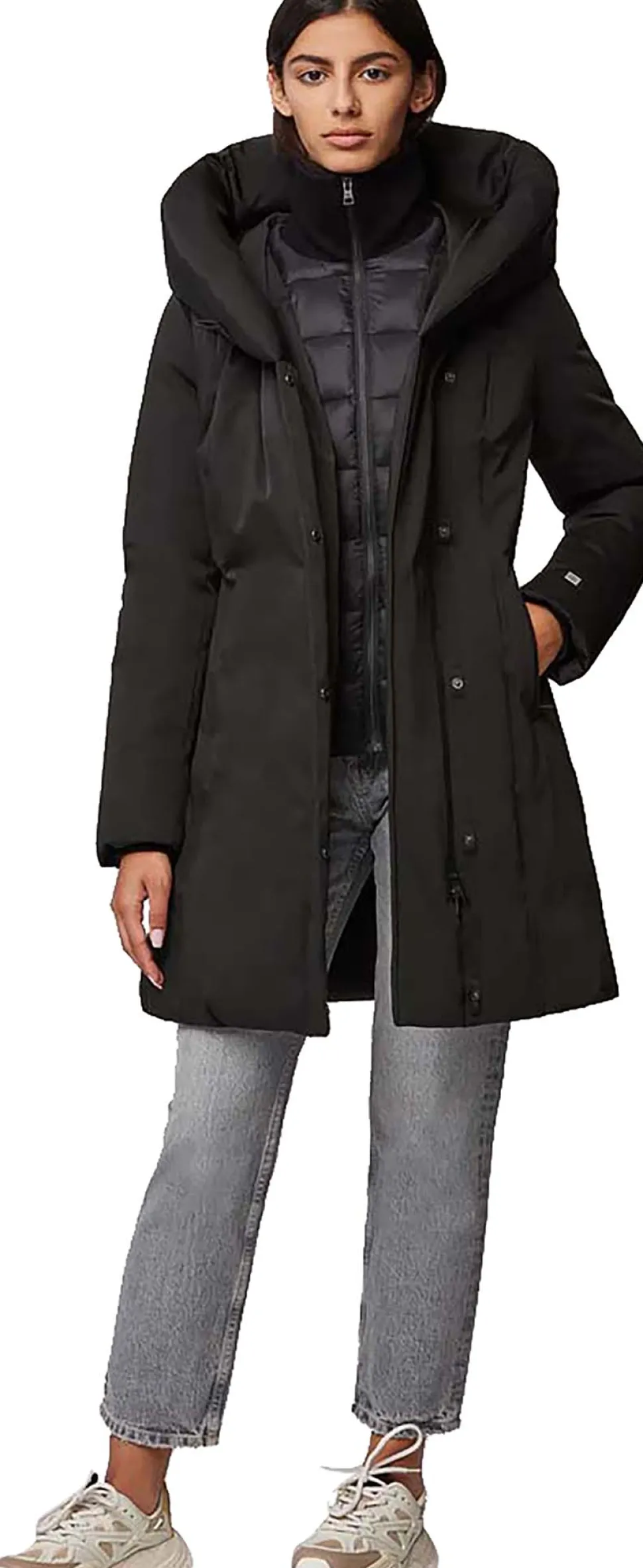Camelia-C Slim-Fit Classic Down Coat with Large Hood - Women's