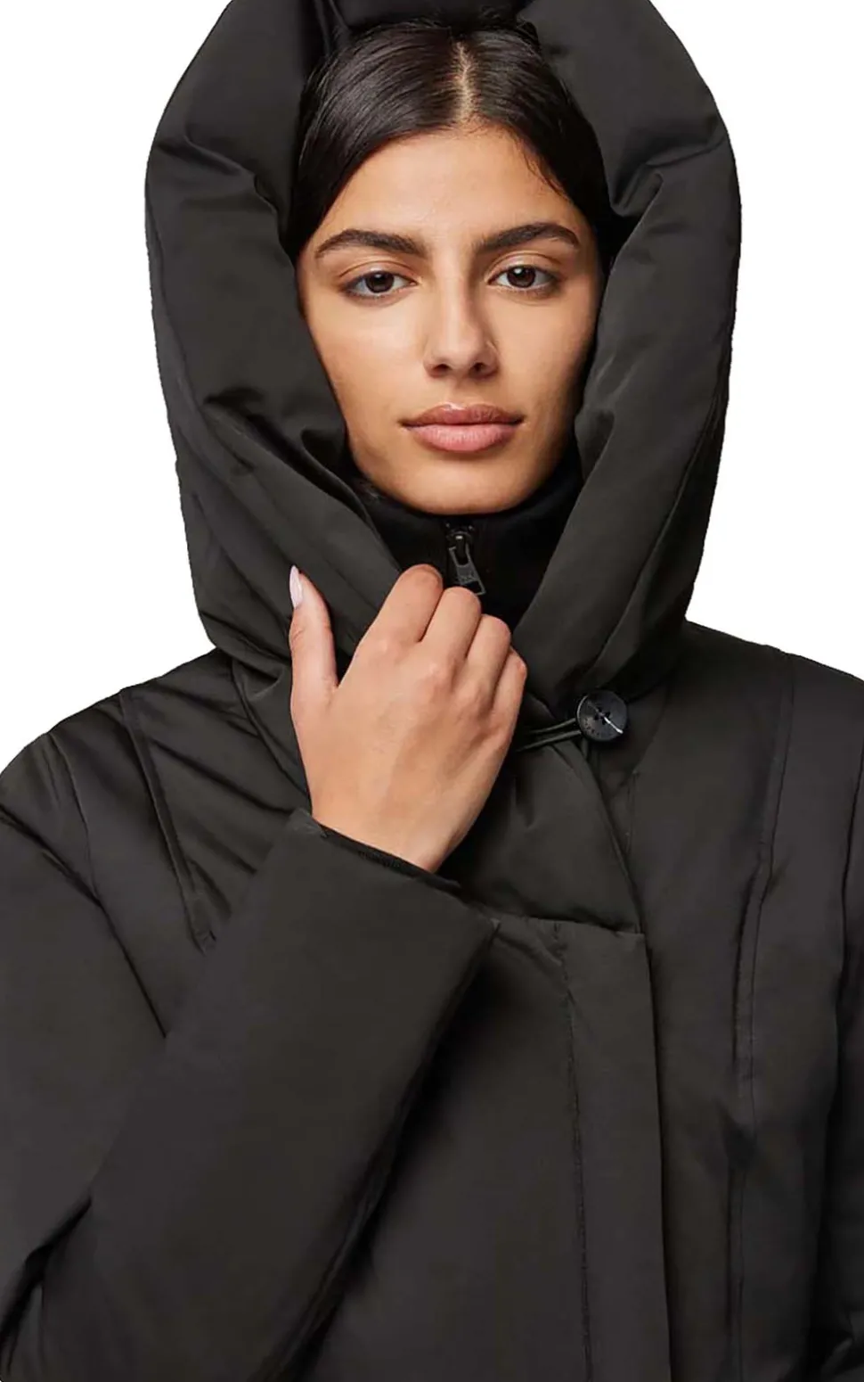 Camelia-C Slim-Fit Classic Down Coat with Large Hood - Women's