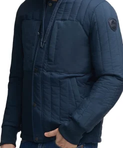 Carnelian Vertical Channel Quilted Shacket - Men's