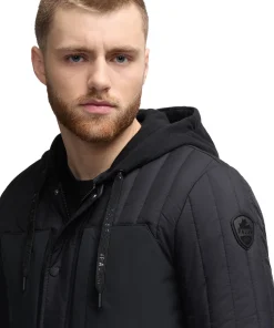Carnelian Vertical Channel Quilted Shacket - Men's