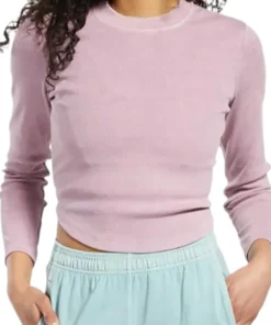 Classics Natural Dye Ribbed Wrap Long Sleeve Top - Women's
