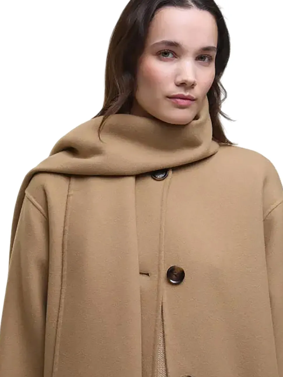 Clementine Wool Scarf Coat - Women's