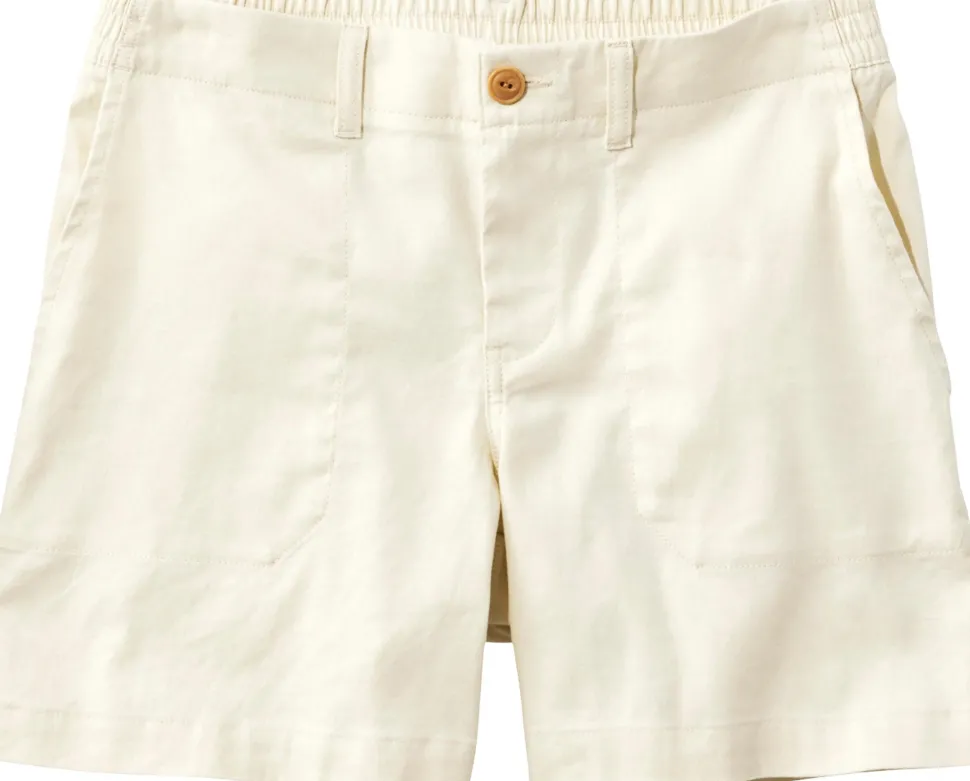 Comfort Stretch High-Rise Cotton/Linen Shorts 7" - Women's