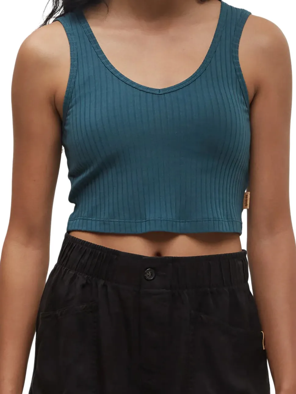 Cropped Fitted Tank Top - Women's
