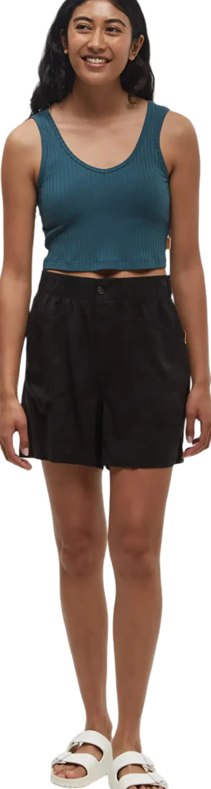 Cropped Fitted Tank Top - Women's
