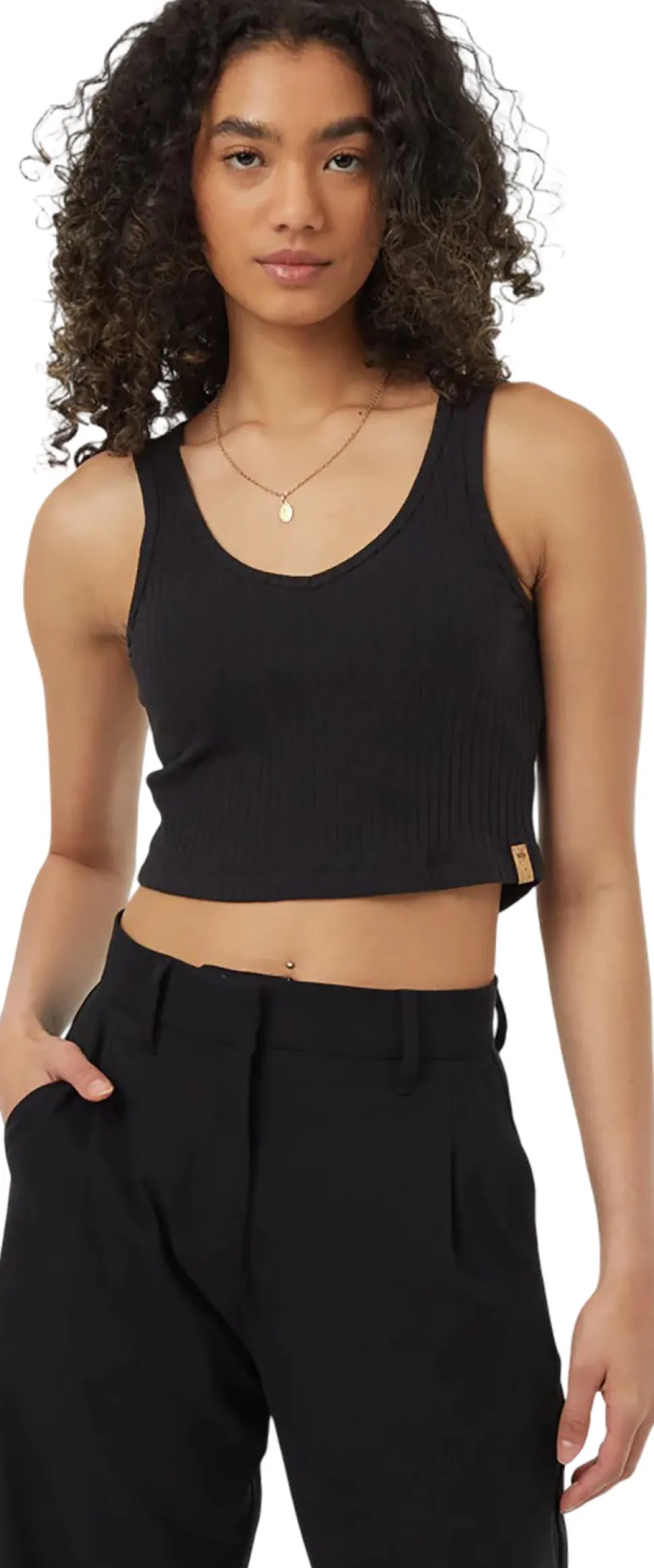 Cropped Fitted Tank Top - Women's