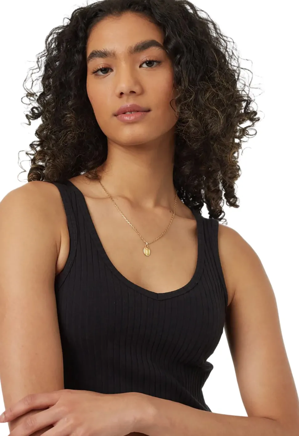 Cropped Fitted Tank Top - Women's