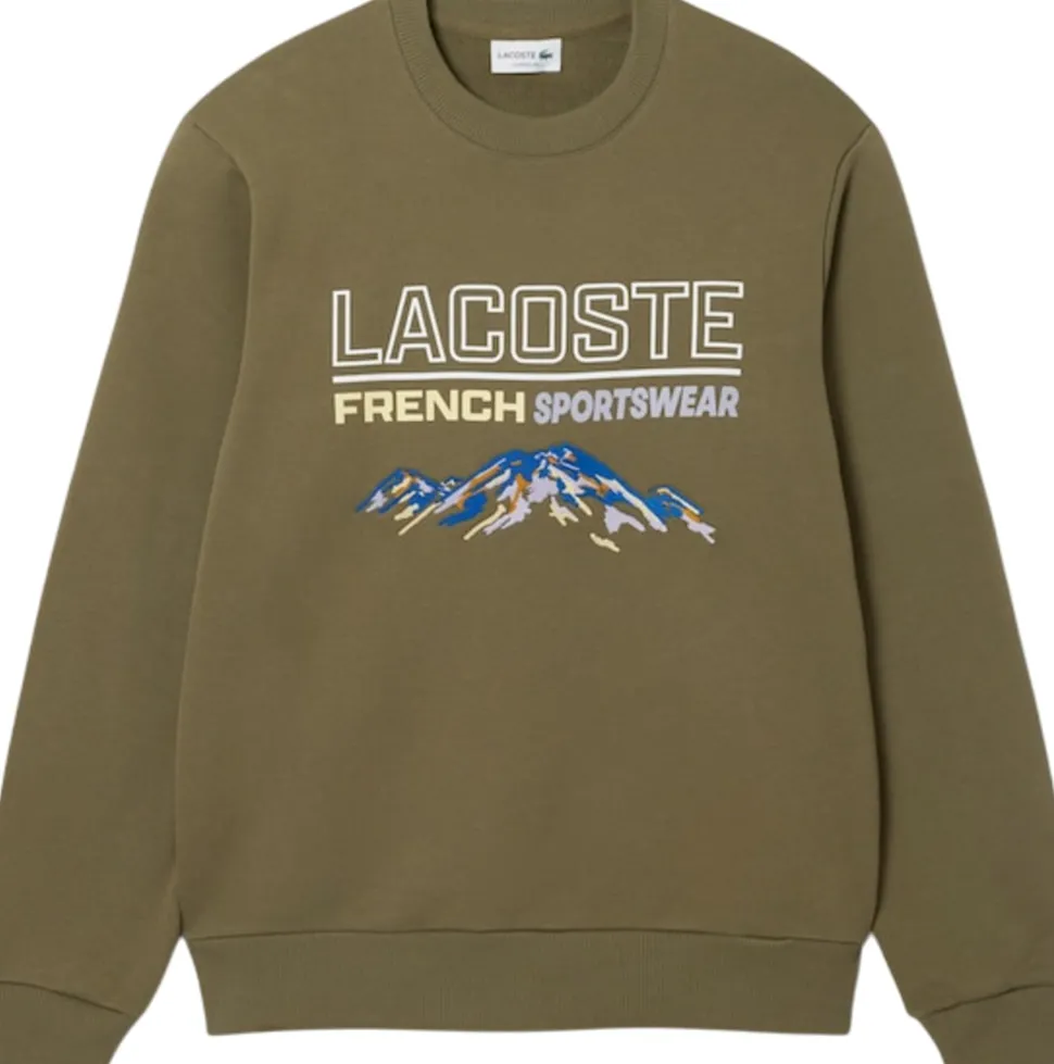 Embroidered Motif Fleece Sweatshirt - Men's