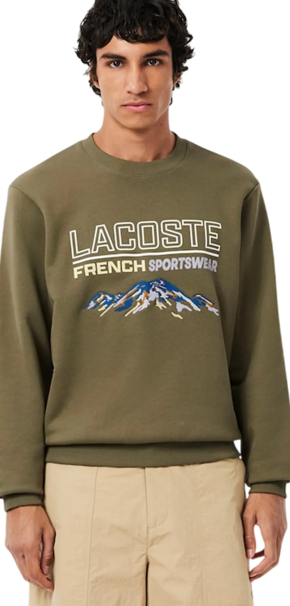 Embroidered Motif Fleece Sweatshirt - Men's