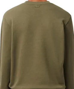 Embroidered Motif Fleece Sweatshirt - Men's