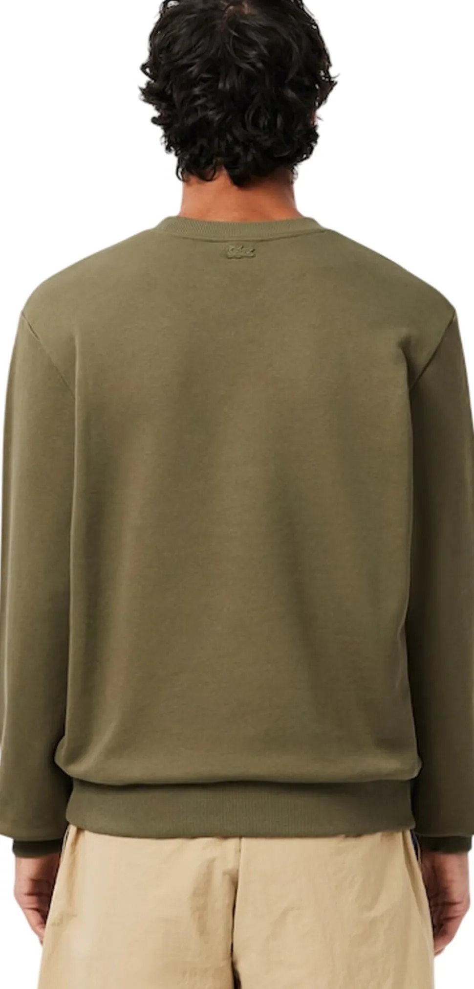 Embroidered Motif Fleece Sweatshirt - Men's