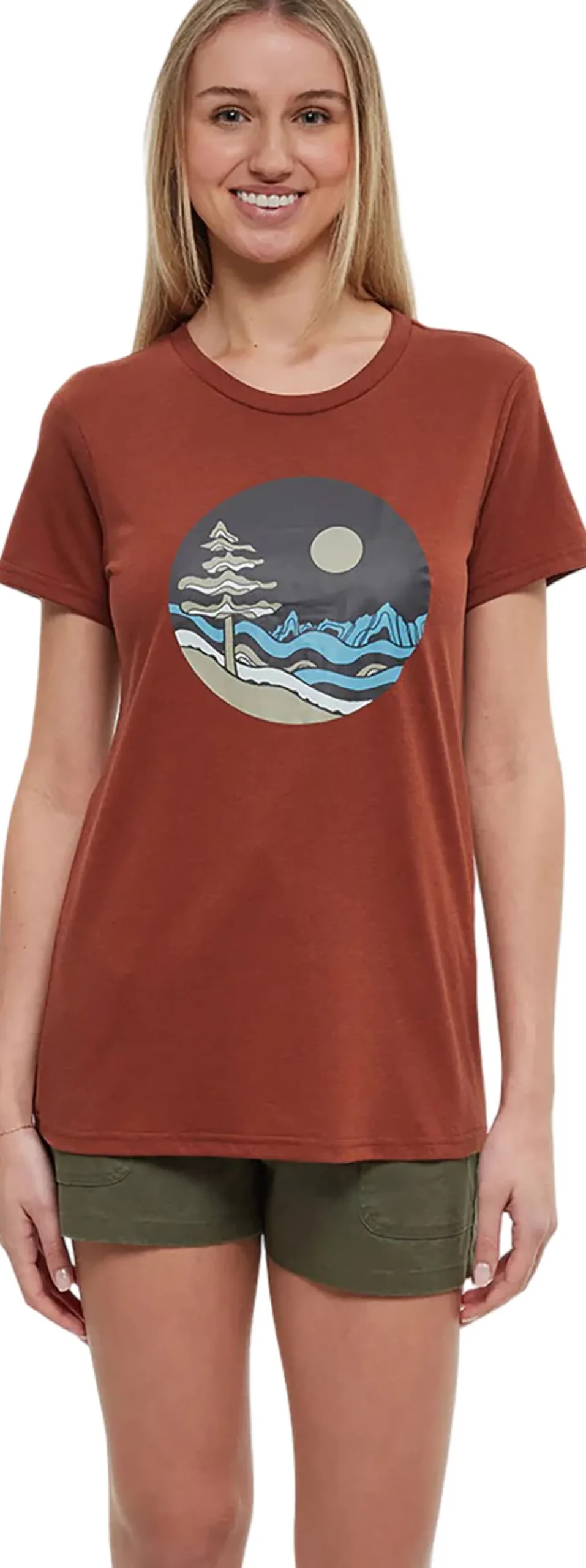Emerald Edge Portal Crew Neck Graphic Short Sleeve T-Shirt - Women's