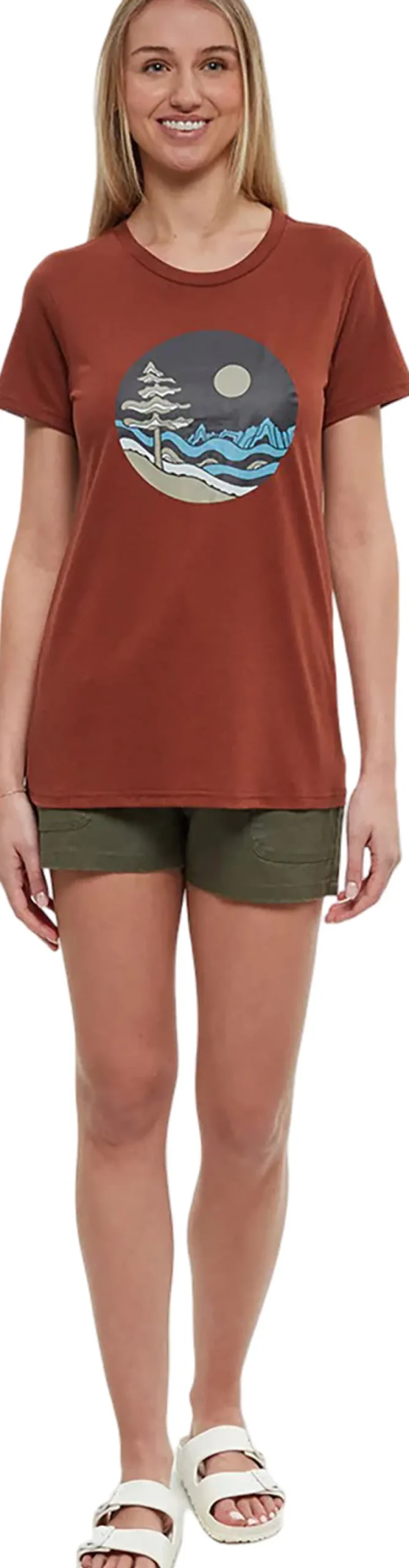 Emerald Edge Portal Crew Neck Graphic Short Sleeve T-Shirt - Women's