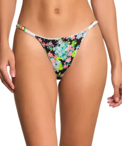 Flash Pinstripe Single Strap Bikini Bottom - Women's
